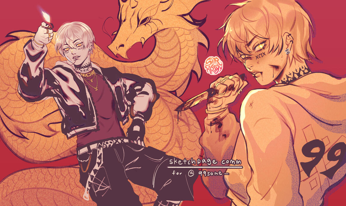 Sketchpage Commission for @99some_ (Twitter)