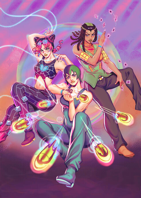 STONE OCEAN Charity Print commission for @BrittanyLaudaVO