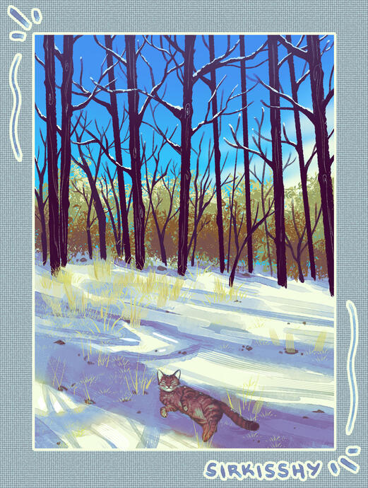 Snowy Scenery Study ft. My Cat (2022)